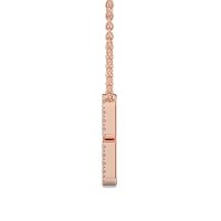 G Eternal Initial Pendant with Lab-Grown Diamonds and Attached Chain 0.09cts