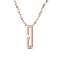 G Eternal Initial Pendant with Lab-Grown Diamonds and Attached Chain 0.09cts