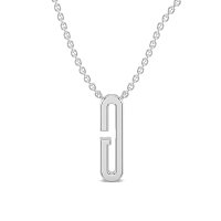 G Eternal Initial Pendant with Lab-Grown Diamonds and Attached Chain 0.09cts