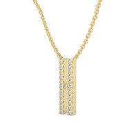 H Eternal Initial Pendant with Lab-Grown Diamonds and Attached Chain 0.09cts