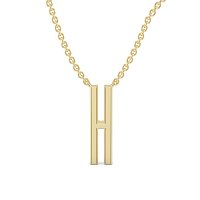 H Eternal Initial Pendant with Lab-Grown Diamonds and Attached Chain 0.09cts