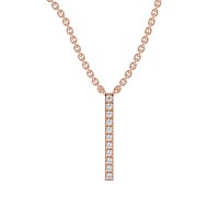 I Eternal Initial Pendant with Lab-Grown Diamonds and Attached Chain 0.05cts