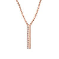 I Eternal Initial Pendant with Lab-Grown Diamonds and Attached Chain 0.05cts