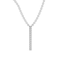 I Eternal Initial Pendant with Lab-Grown Diamonds and Attached Chain 0.05cts