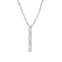 I Eternal Initial Pendant with Lab-Grown Diamonds and Attached Chain 0.05cts