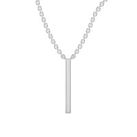 I Eternal Initial Pendant with Lab-Grown Diamonds and Attached Chain 0.05cts
