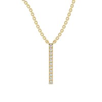 I Eternal Initial Pendant with Lab-Grown Diamonds and Attached Chain 0.05cts