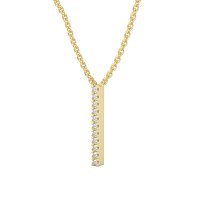 I Eternal Initial Pendant with Lab-Grown Diamonds and Attached Chain 0.05cts