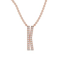 K Eternal Initial Pendant with Lab-Grown Diamonds and Attached Chain 0.09cts