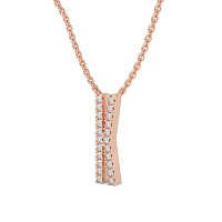 K Eternal Initial Pendant with Lab-Grown Diamonds and Attached Chain 0.09cts