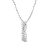 K Eternal Initial Pendant with Lab-Grown Diamonds and Attached Chain 0.09cts