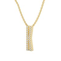 K Eternal Initial Pendant with Lab-Grown Diamonds and Attached Chain 0.09cts
