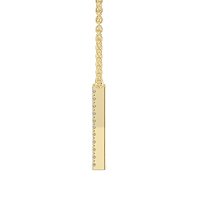 K Eternal Initial Pendant with Lab-Grown Diamonds and Attached Chain 0.09cts