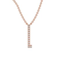 L Eternal Initial Pendant with Lab-Grown Diamonds and Attached Chain 0.05cts