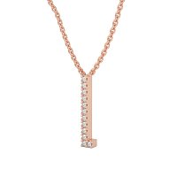 L Eternal Initial Pendant with Lab-Grown Diamonds and Attached Chain 0.05cts