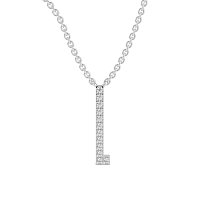 L Eternal Initial Pendant with Lab-Grown Diamonds and Attached Chain 0.05cts