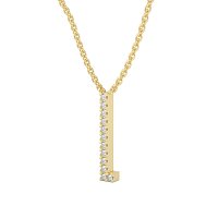 L Eternal Initial Pendant with Lab-Grown Diamonds and Attached Chain 0.05cts