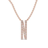 N Eternal Initial Pendant with Lab-Grown Diamonds and Attached Chain 0.12cts