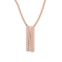 N Eternal Initial Pendant with Lab-Grown Diamonds and Attached Chain 0.12cts