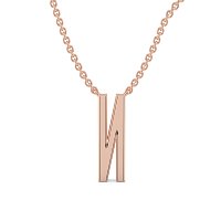 N Eternal Initial Pendant with Lab-Grown Diamonds and Attached Chain 0.12cts