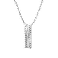 N Eternal Initial Pendant with Lab-Grown Diamonds and Attached Chain 0.12cts
