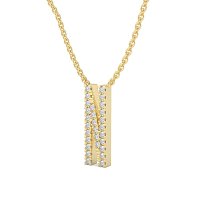 N Eternal Initial Pendant with Lab-Grown Diamonds and Attached Chain 0.12cts