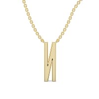 N Eternal Initial Pendant with Lab-Grown Diamonds and Attached Chain 0.12cts