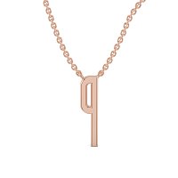 P Eternal Initial Pendant with Lab-Grown Diamonds and Attached Chain 0.07cts