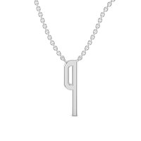 P Eternal Initial Pendant with Lab-Grown Diamonds and Attached Chain 0.07cts