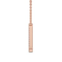 Q Eternal Initial Pendant with Lab-Grown Diamonds and Attached Chain 0.10cts