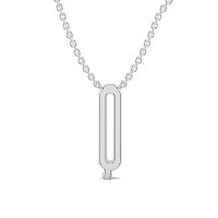 Q Eternal Initial Pendant with Lab-Grown Diamonds and Attached Chain 0.10cts