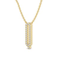 Q Eternal Initial Pendant with Lab-Grown Diamonds and Attached Chain 0.10cts