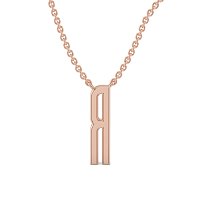 R Eternal Initial Pendant with Lab-Grown Diamonds and Attached Chain 0.09cts