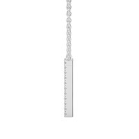 T Eternal Initial Pendant with Lab-Grown Diamonds and Attached Chain 0.06cts
