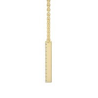 T Eternal Initial Pendant with Lab-Grown Diamonds and Attached Chain 0.06cts
