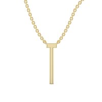 T Eternal Initial Pendant with Lab-Grown Diamonds and Attached Chain 0.06cts