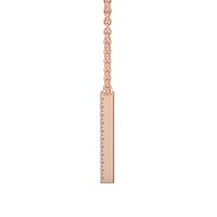 V Eternal Initial Pendant with Lab-Grown Diamonds and Attached Chain 0.09cts