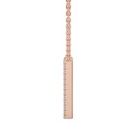 W Eternal Initial Pendant with Lab-Grown Diamonds and Attached Chain 0.16cts
