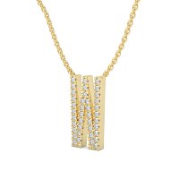 W Eternal Initial Pendant with Lab-Grown Diamonds and Attached Chain 0.16cts