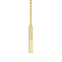 X Eternal Initial Pendant with Lab-Grown Diamonds and Attached Chain 0.08cts