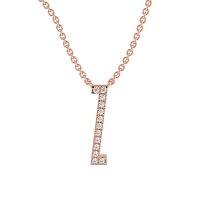 Z Eternal Initial Pendant with Lab-Grown Diamonds and Attached Chain 0.06cts