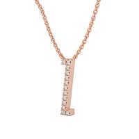 Z Eternal Initial Pendant with Lab-Grown Diamonds and Attached Chain 0.06cts