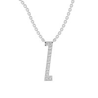Z Eternal Initial Pendant with Lab-Grown Diamonds and Attached Chain 0.06cts