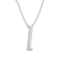 Z Eternal Initial Pendant with Lab-Grown Diamonds and Attached Chain 0.06cts