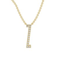 Z Eternal Initial Pendant with Lab-Grown Diamonds and Attached Chain 0.06cts