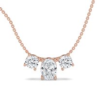 Trilogy Pendant with attached chain