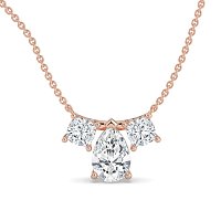 Trilogy Pendant with attached chain