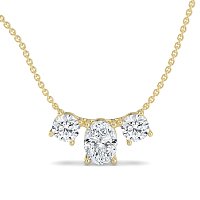 Trilogy Pendant with attached chain