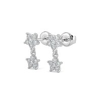Earring Studs with Natural Diamonds 0.18cts Total Weight