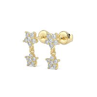 Earring Studs with Natural Diamonds 0.18cts Total Weight